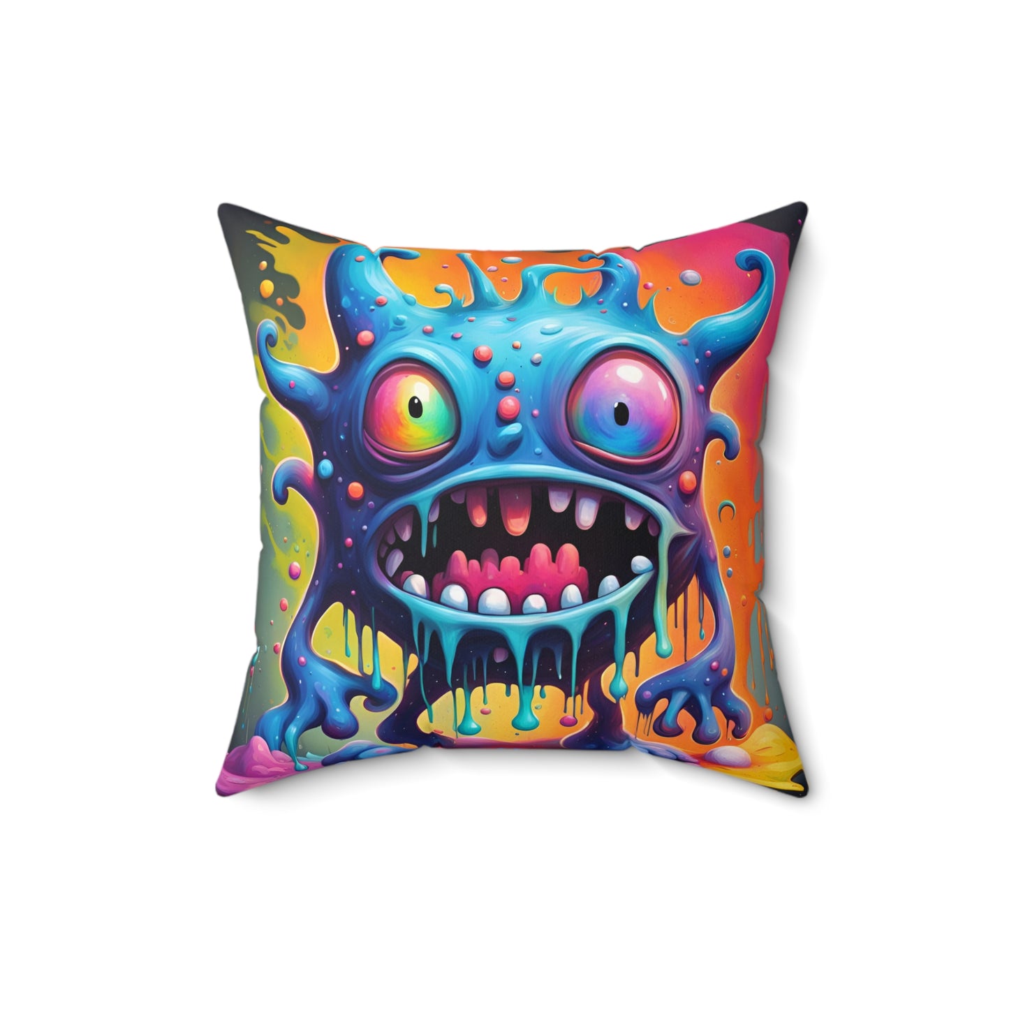 Dual-Wacky Spun Polyester Square Pillow