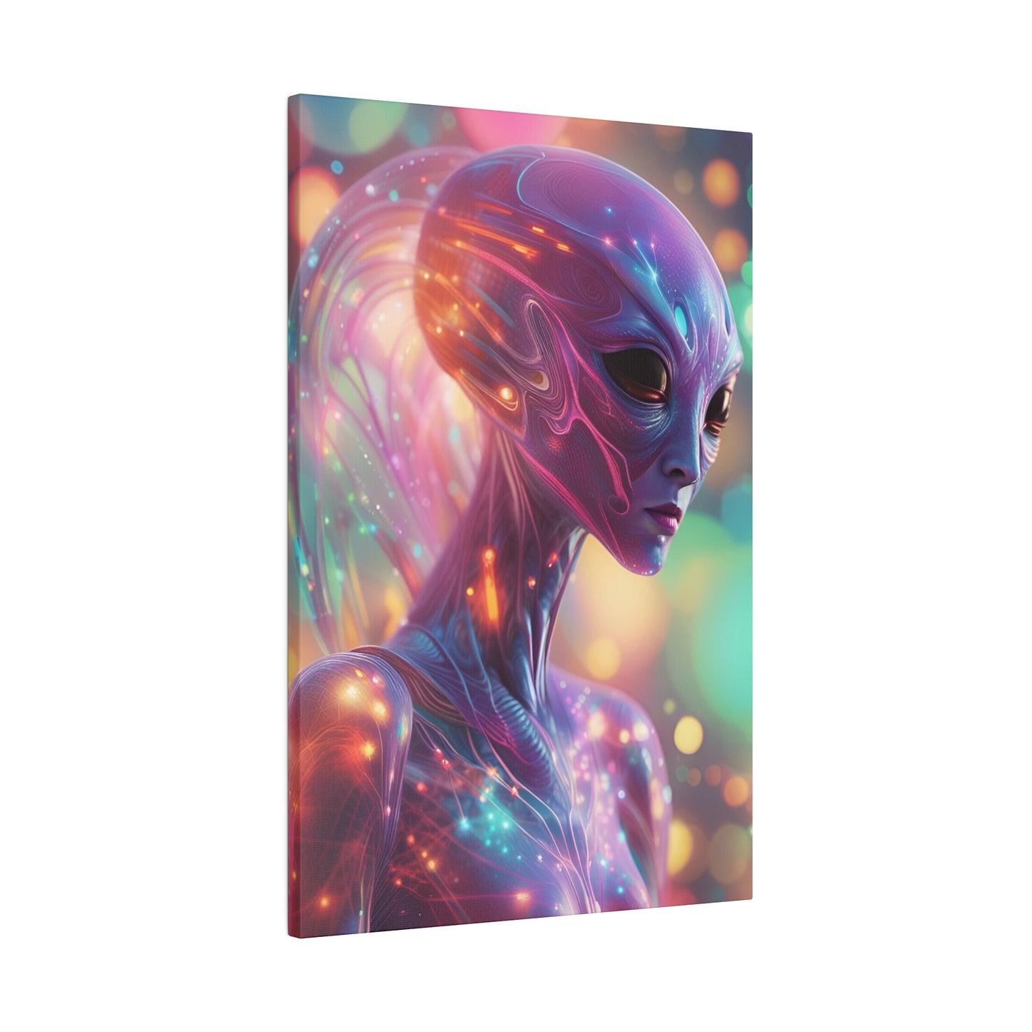 Alien Headz Matte Canvas, Stretched, 0.75"