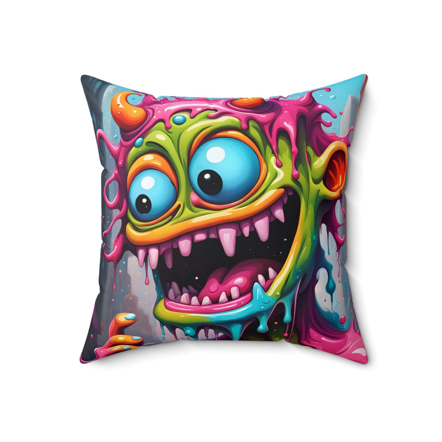 Dual-Wacky Spun Polyester Square Pillow