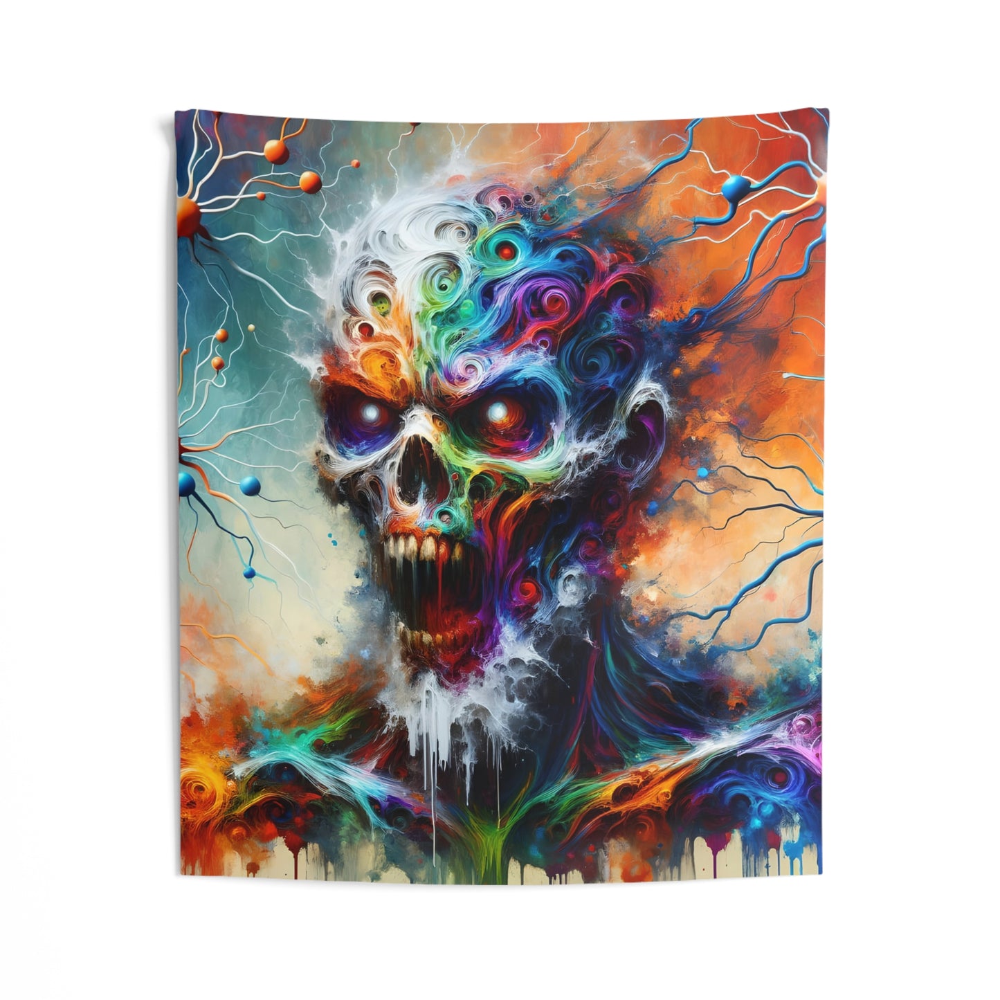 Neural Zombie Indoor Wall Tapestry