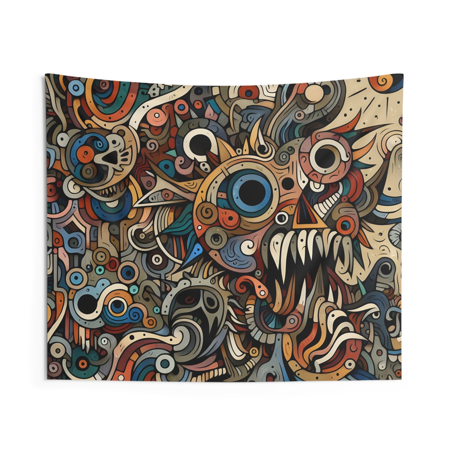 Monsterz Indoor Wall Tapestry, Boho Wall Art, Wall Hanging Tapestry, Aesthetic Accessories