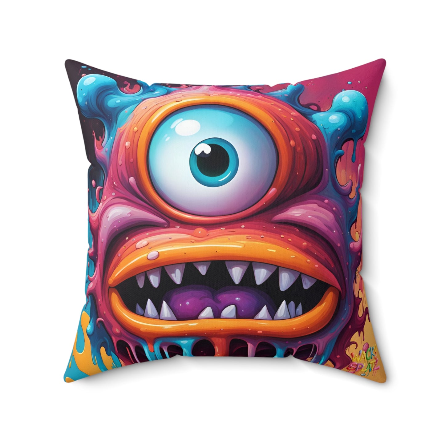 Dual-Wacky Spun Polyester Square Pillow