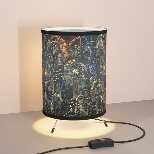 Robotz Tripod Lamp, Unique Home Decor, Modern Lighting, Gifts for Tech Lovers, Cyber Table Lamp