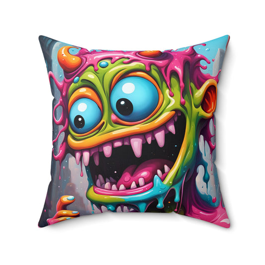 Dual-Wacky Spun Polyester Square Pillow