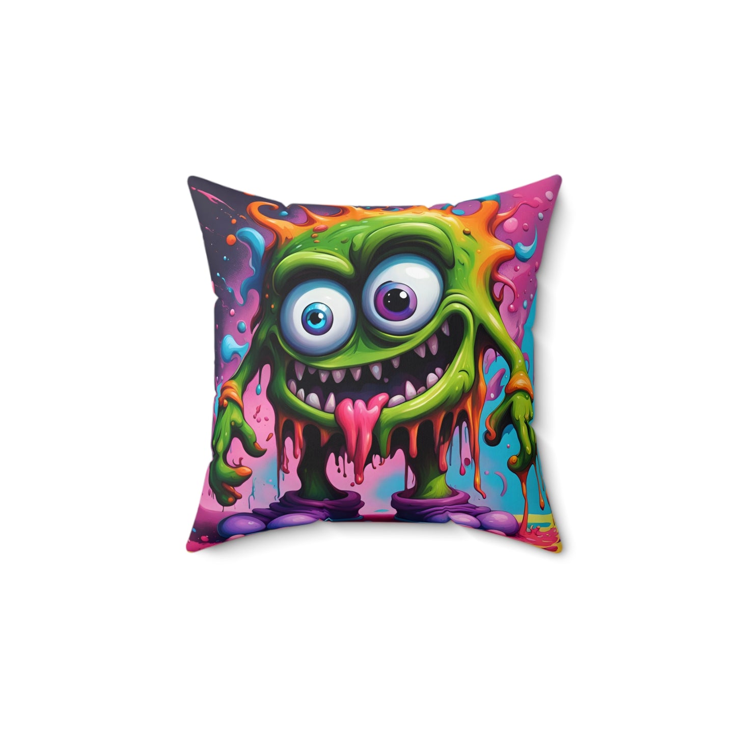 Dual-Wacky Spun Polyester Square Pillow