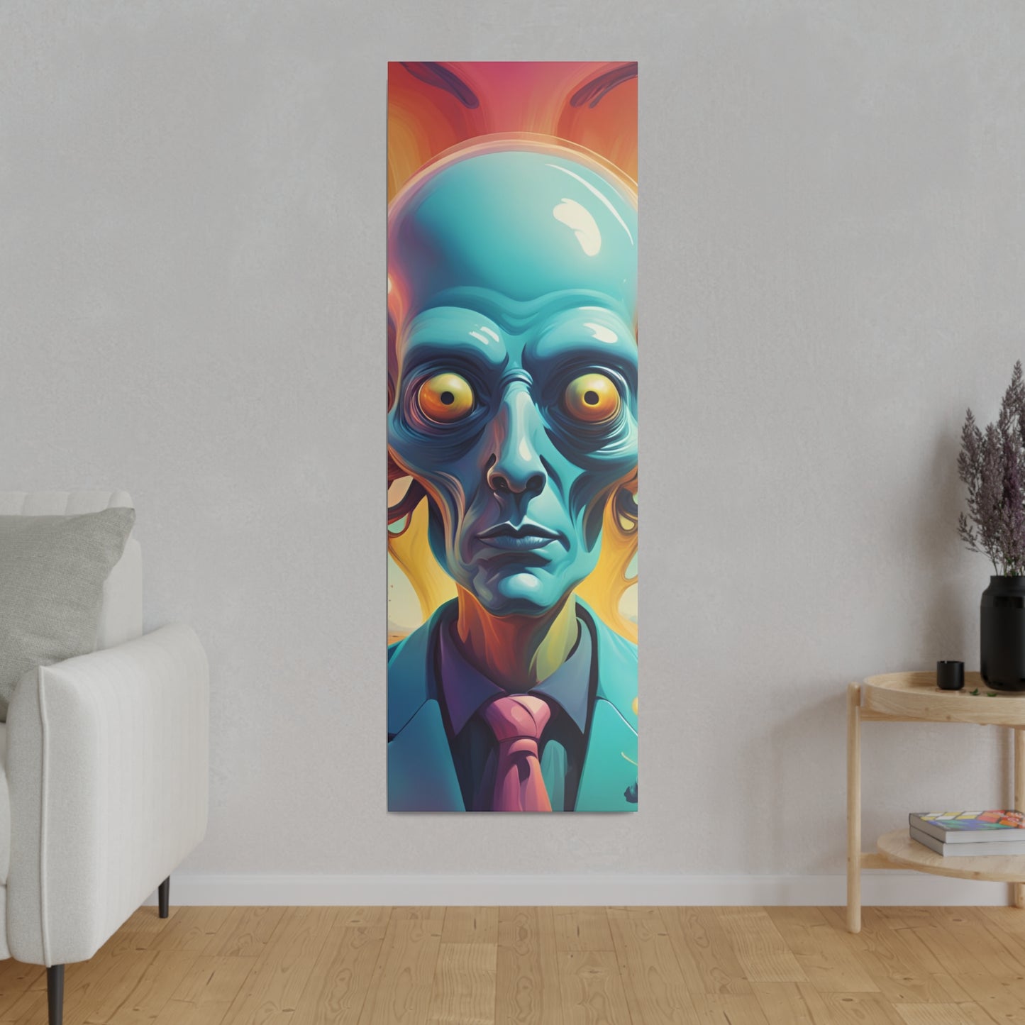 Alien Headz Matte Canvas, Stretched, 0.75"