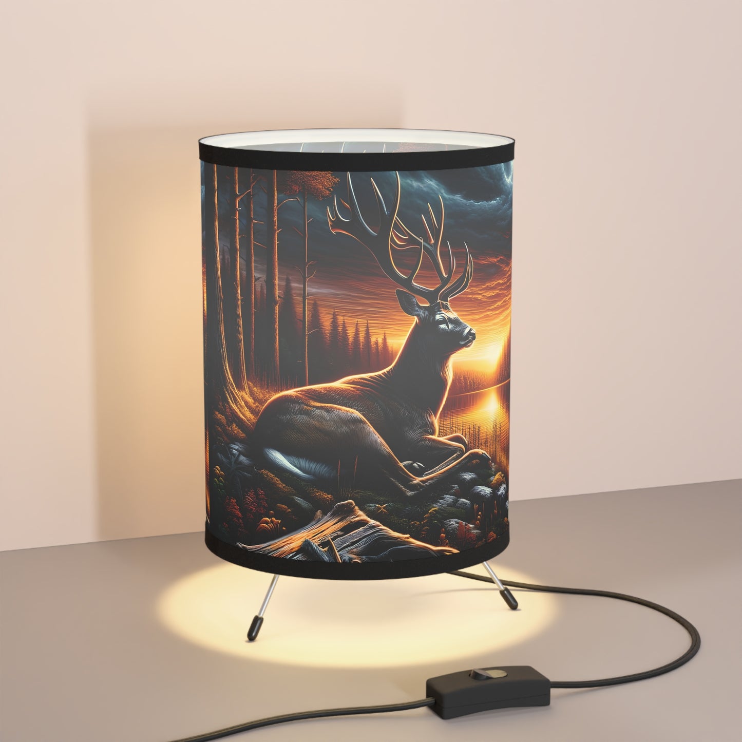 Hunterz Tripod Lamp, Perfect for Home Decor, Living Room Lighting, Cabin Vibes, Wildlife Enthusiasts, Unique Gift