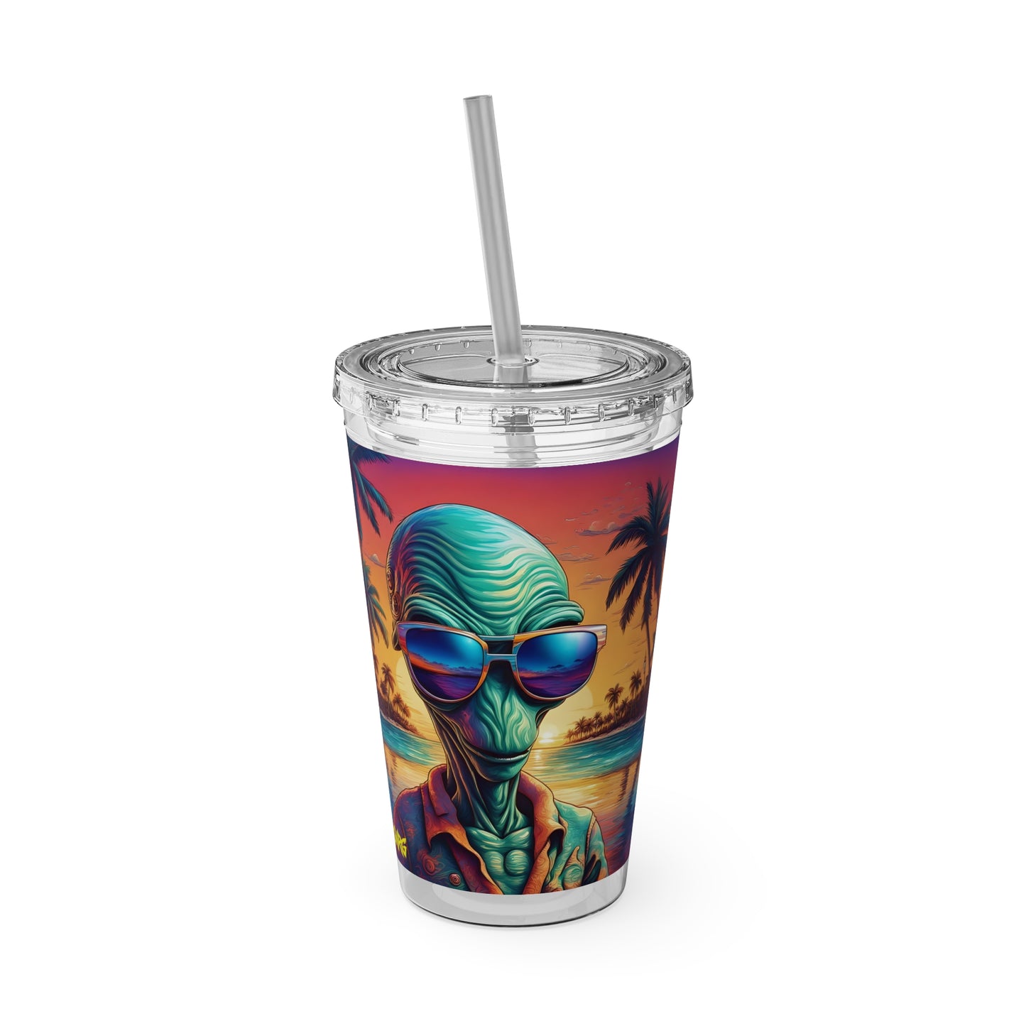 Sunsplash Tumbler with Straw, 16oz