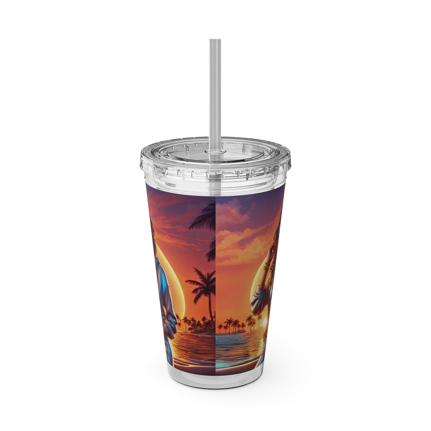 Sunsplash Tumbler with Straw, 16oz