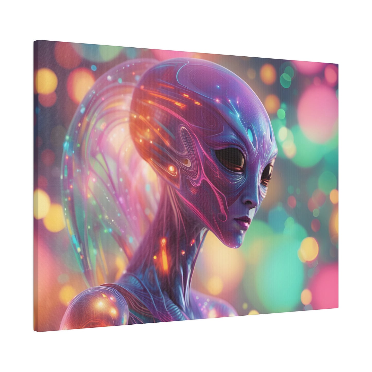 Alien Headz Matte Canvas, Stretched, 0.75"