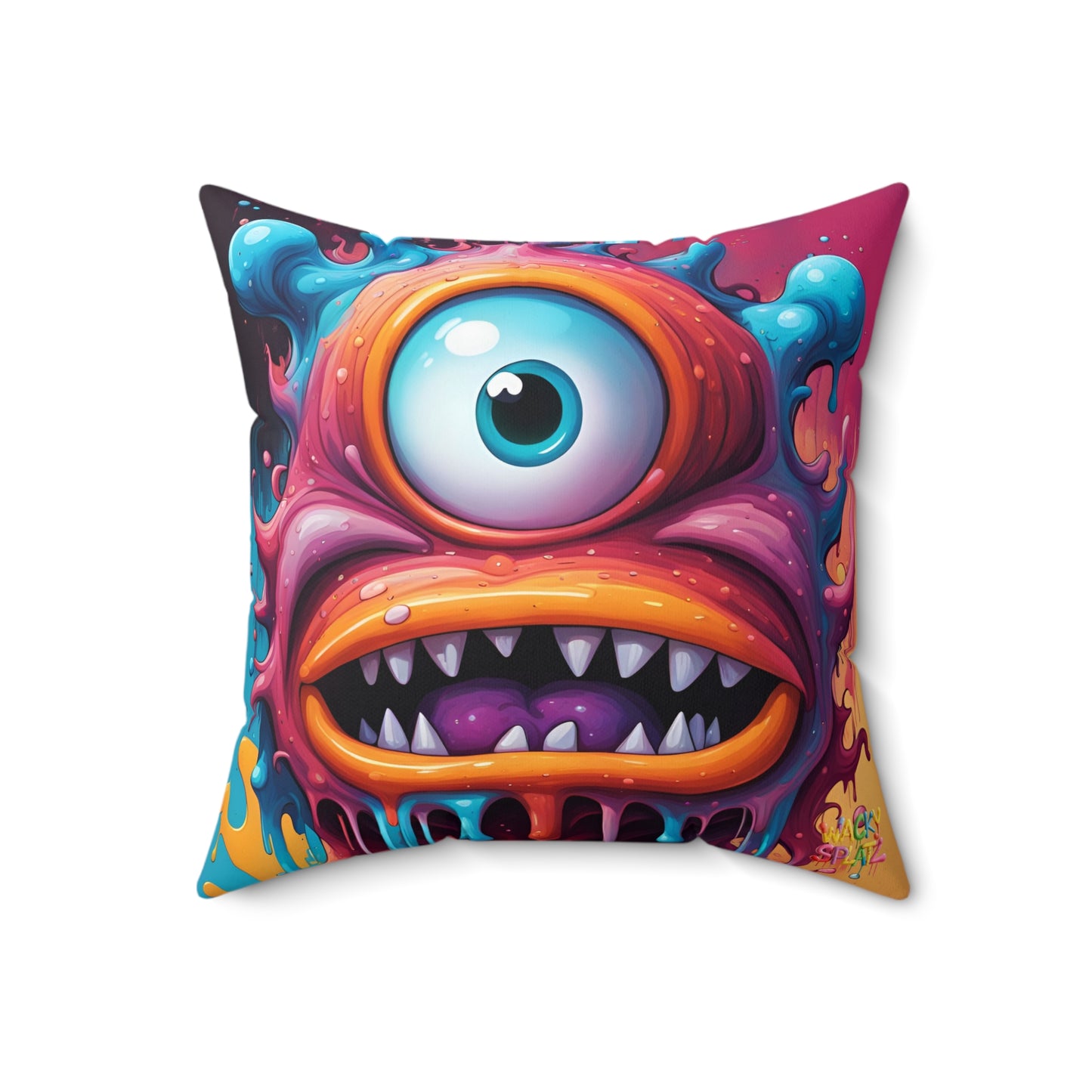 Dual-Wacky Spun Polyester Square Pillow