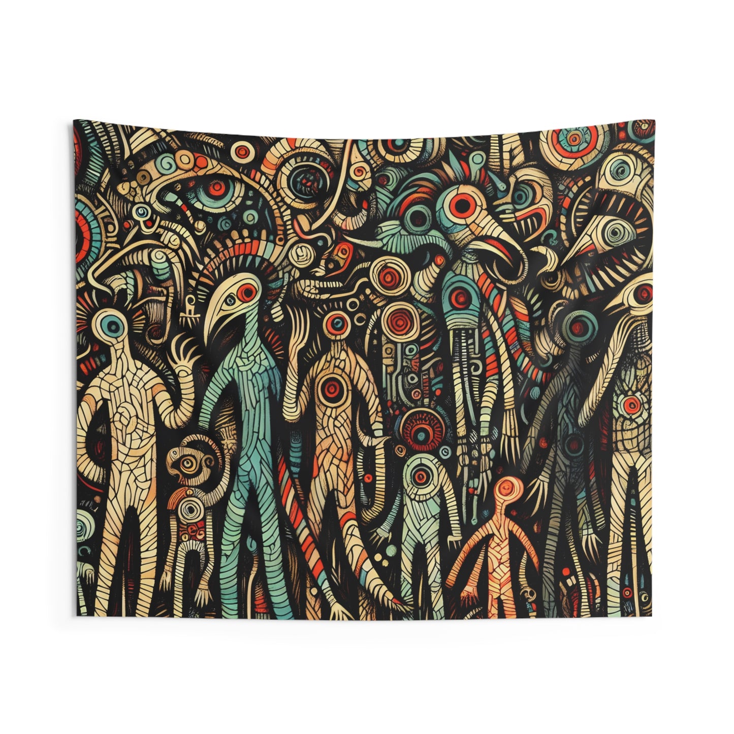 Monsterz Indoor Wall Tapestry, Boho Wall Art, Wall Hanging Tapestry, Aesthetic Accessories