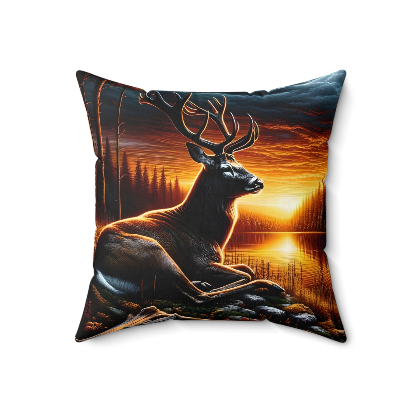 Hunterz Spun Polyester Square Pillow