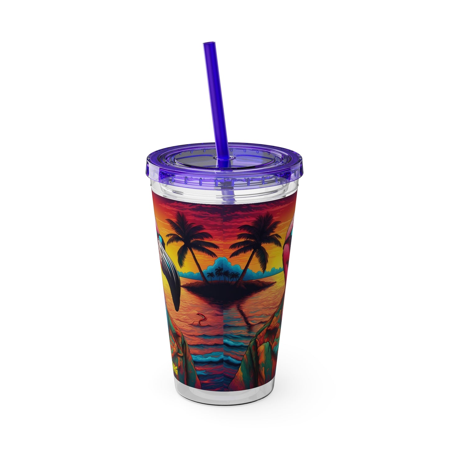 Sunsplash Tumbler with Straw, 16oz