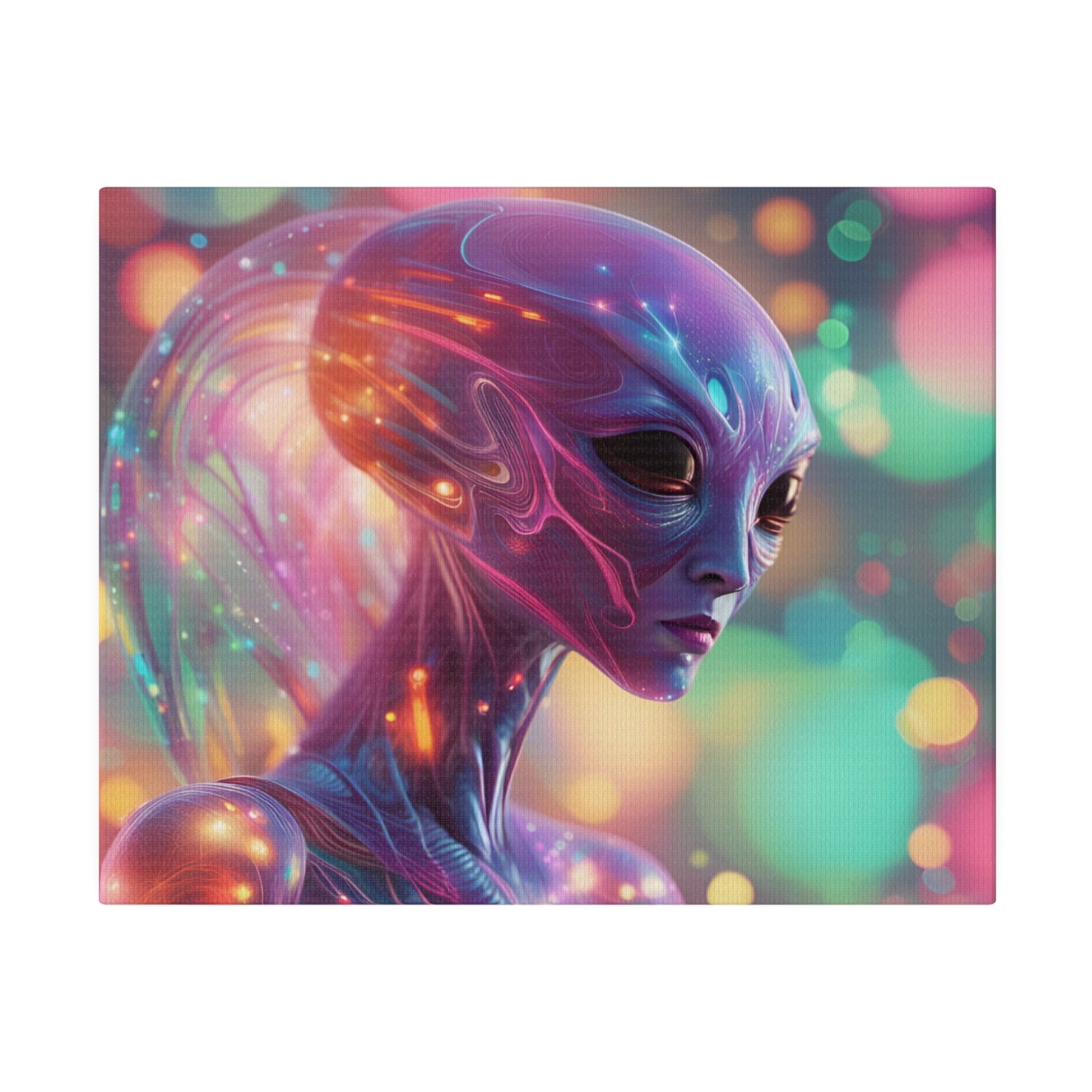 Alien Headz Matte Canvas, Stretched, 0.75"