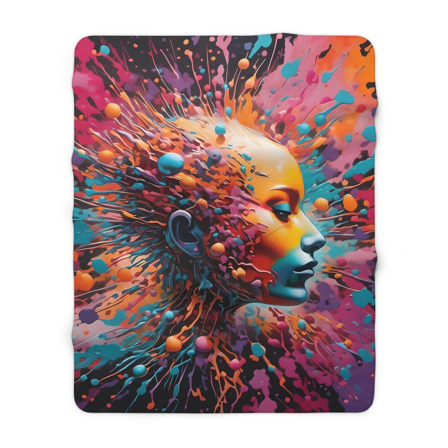 Mind Blown Sherpa Fleece Blanket