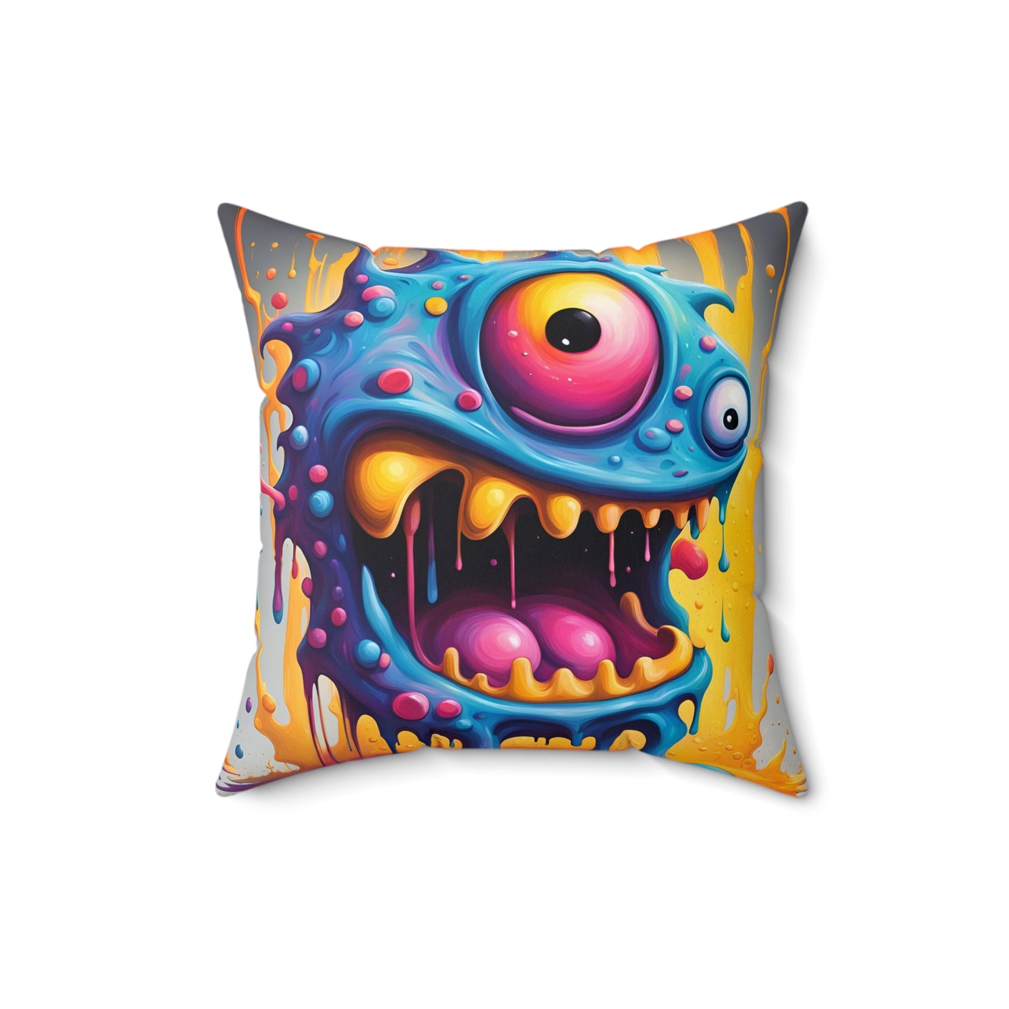 Dual-Wacky Spun Polyester Square Pillow