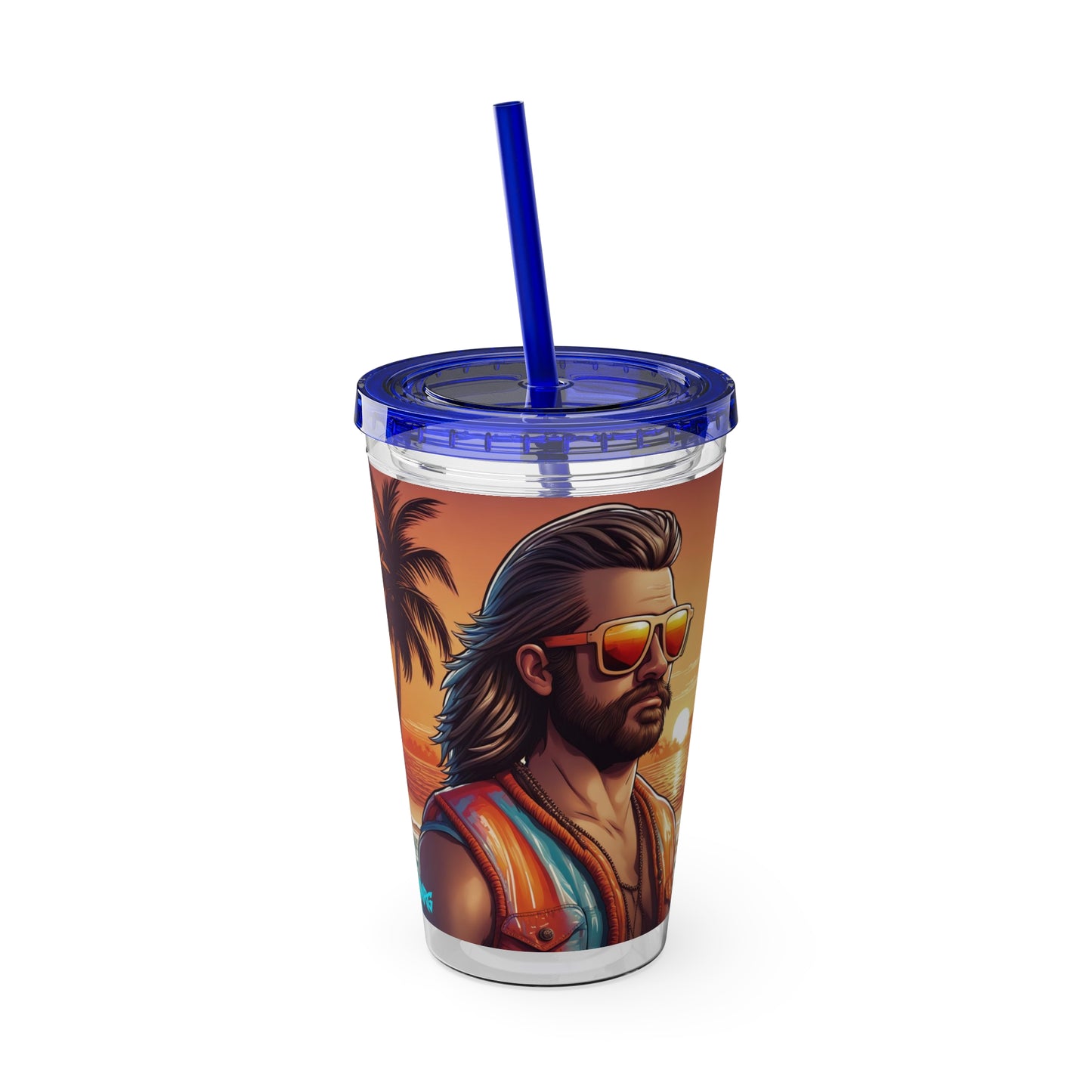 Sunsplash Tumbler with Straw, 16oz