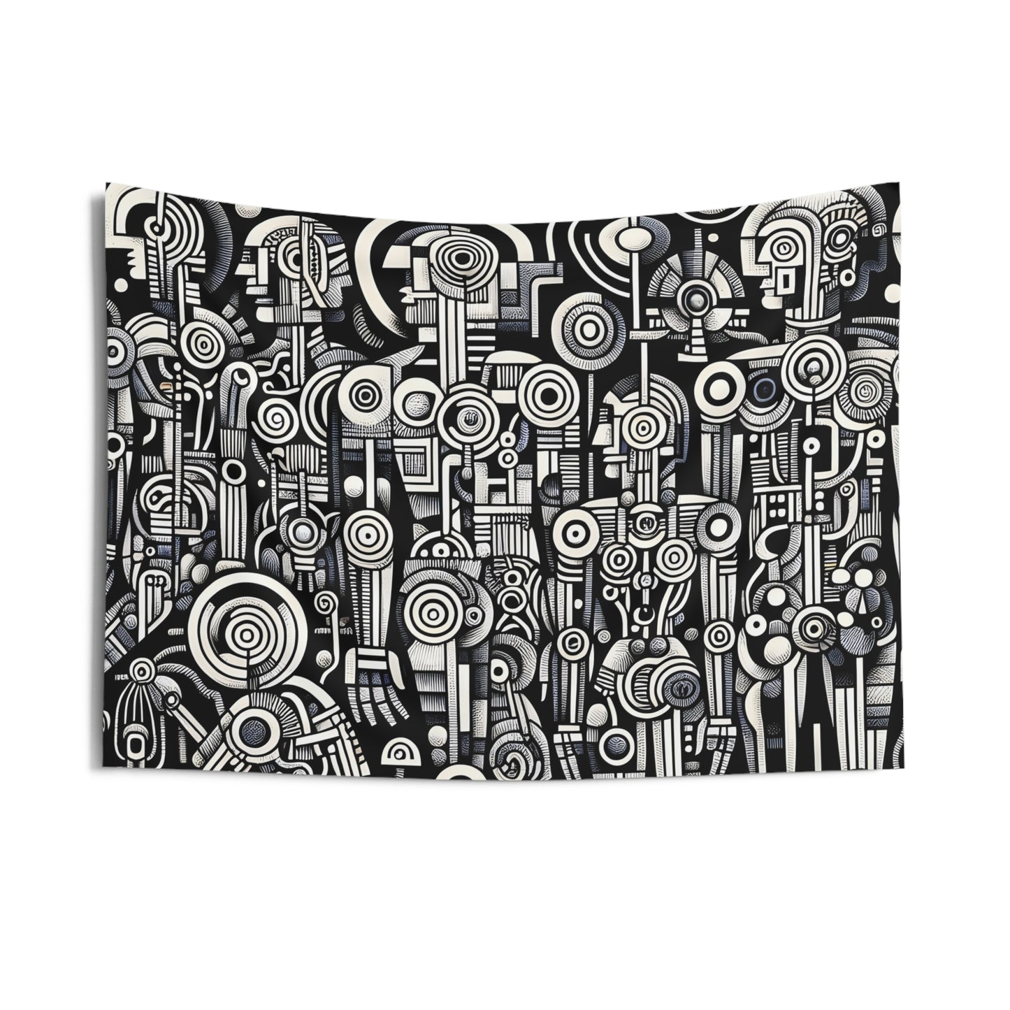 Robotz Indoor Wall Tapestry, Boho Wall Art, Wall Hanging Tapestry, Aesthetic Accessories