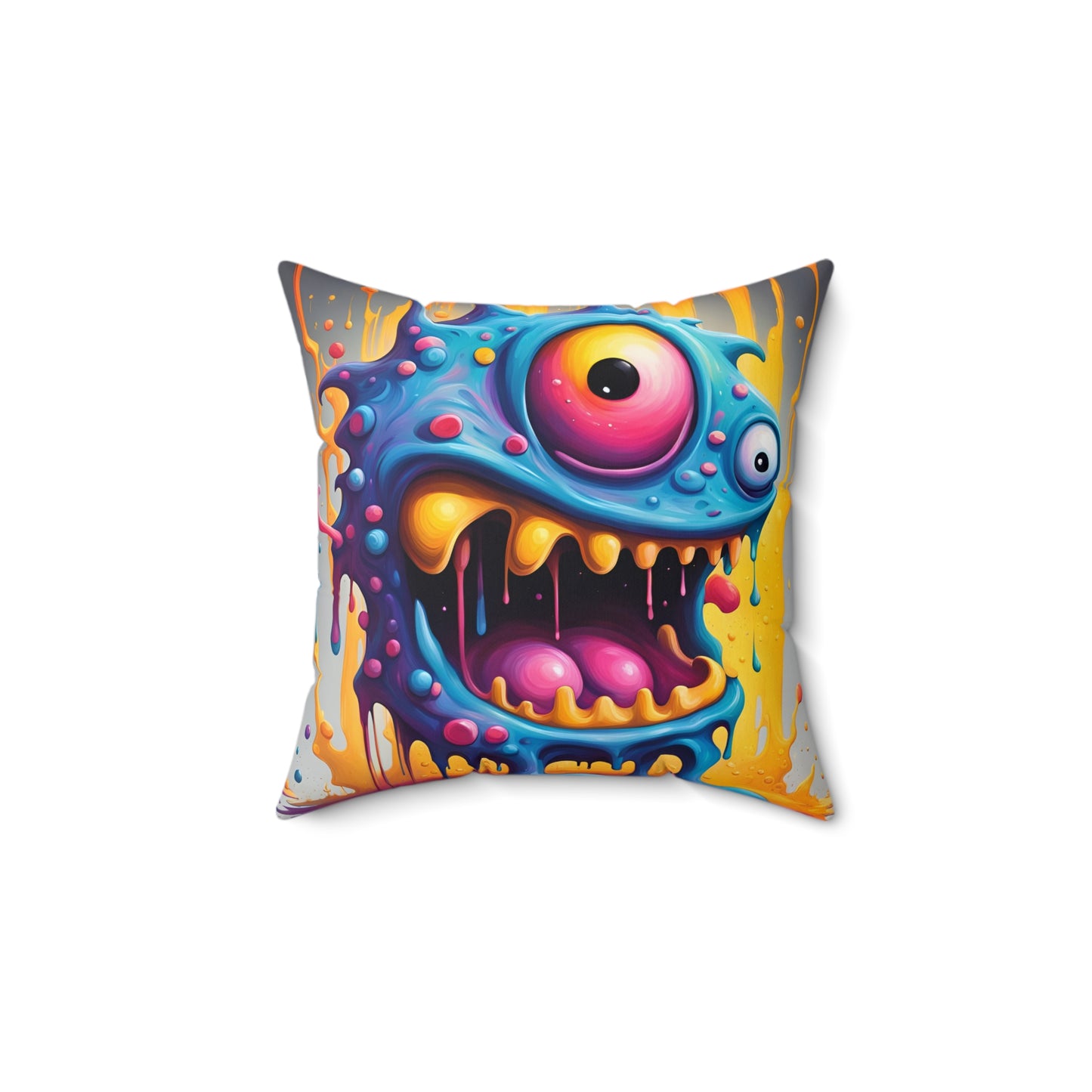 Dual-Wacky Spun Polyester Square Pillow