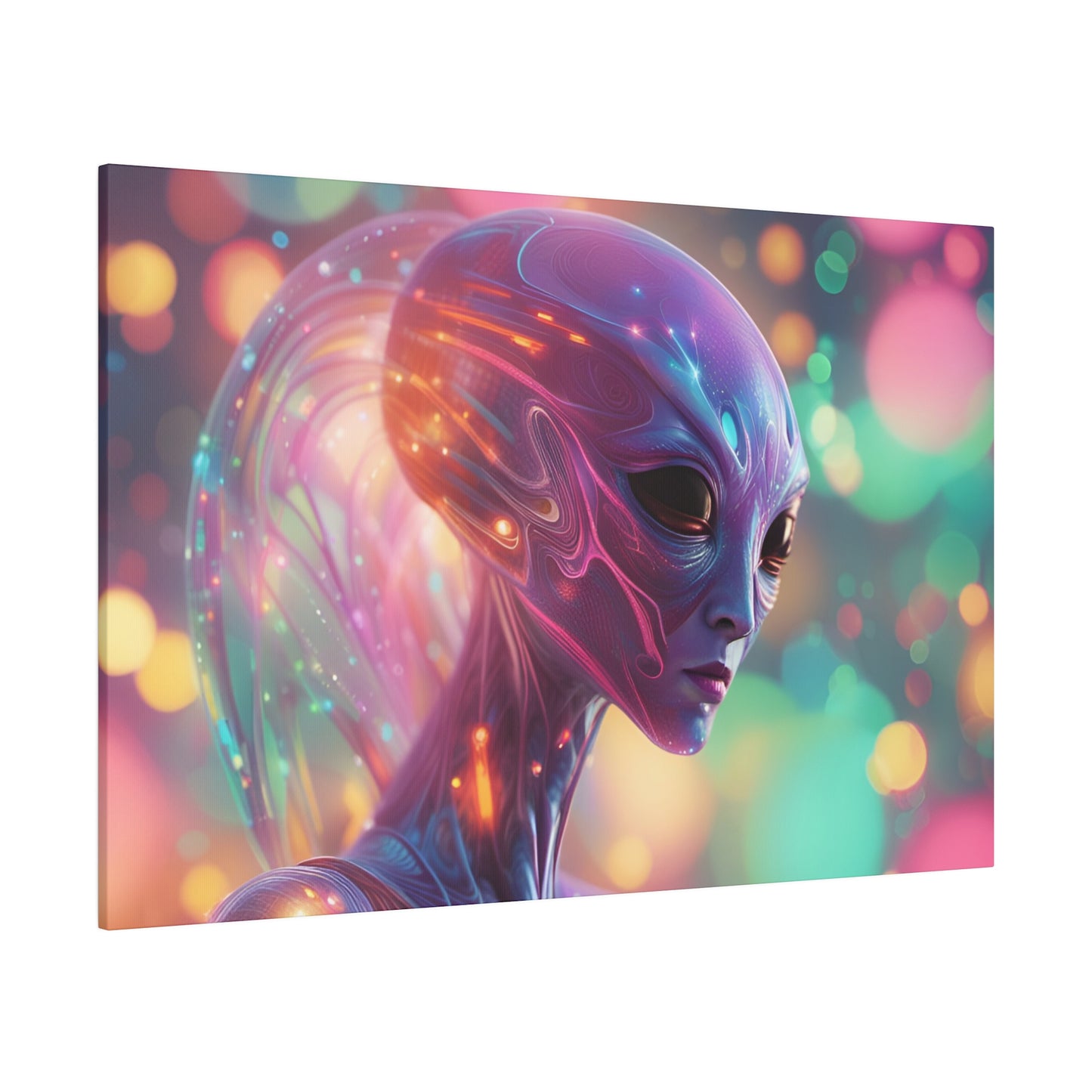 Alien Headz Matte Canvas, Stretched, 0.75"