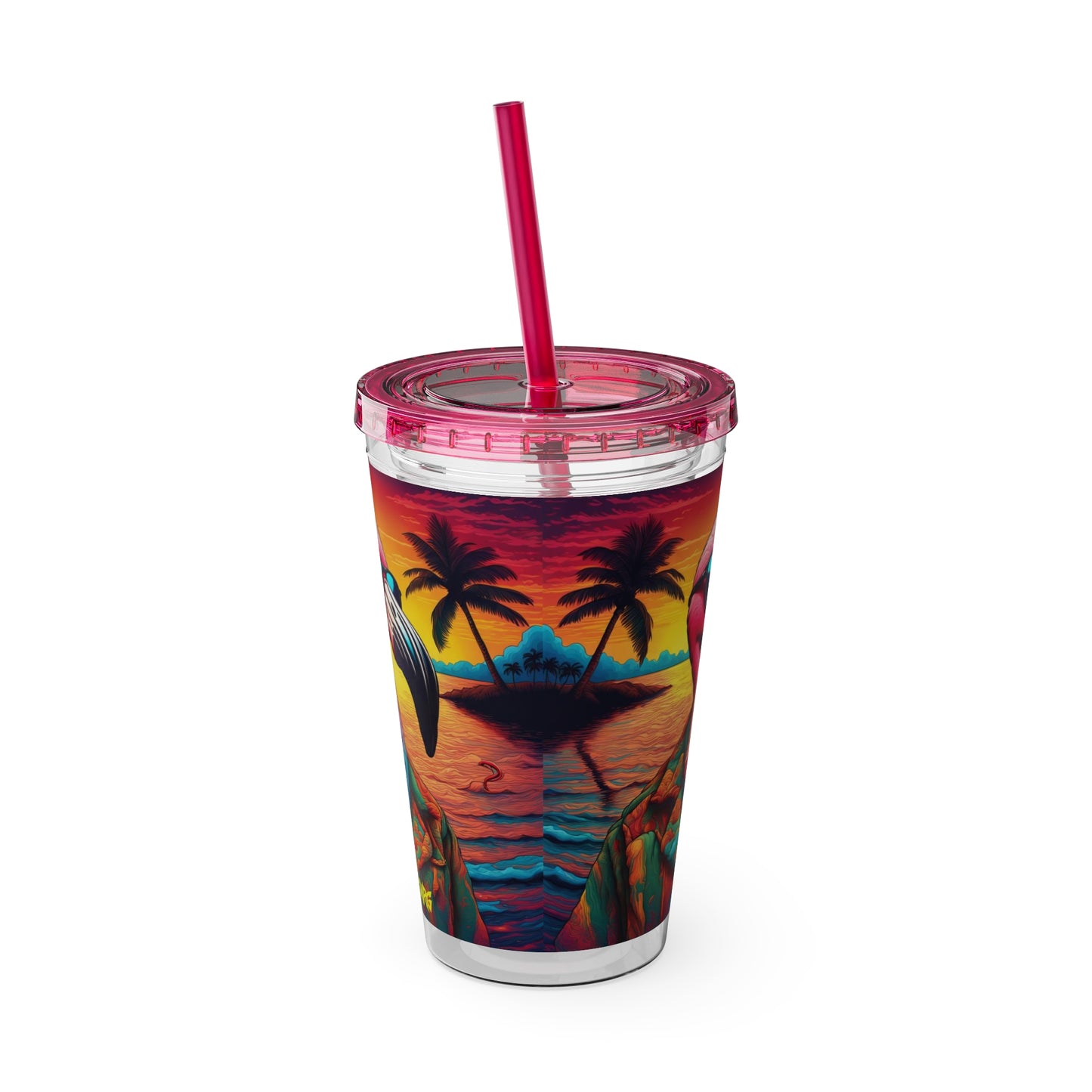 Sunsplash Tumbler with Straw, 16oz