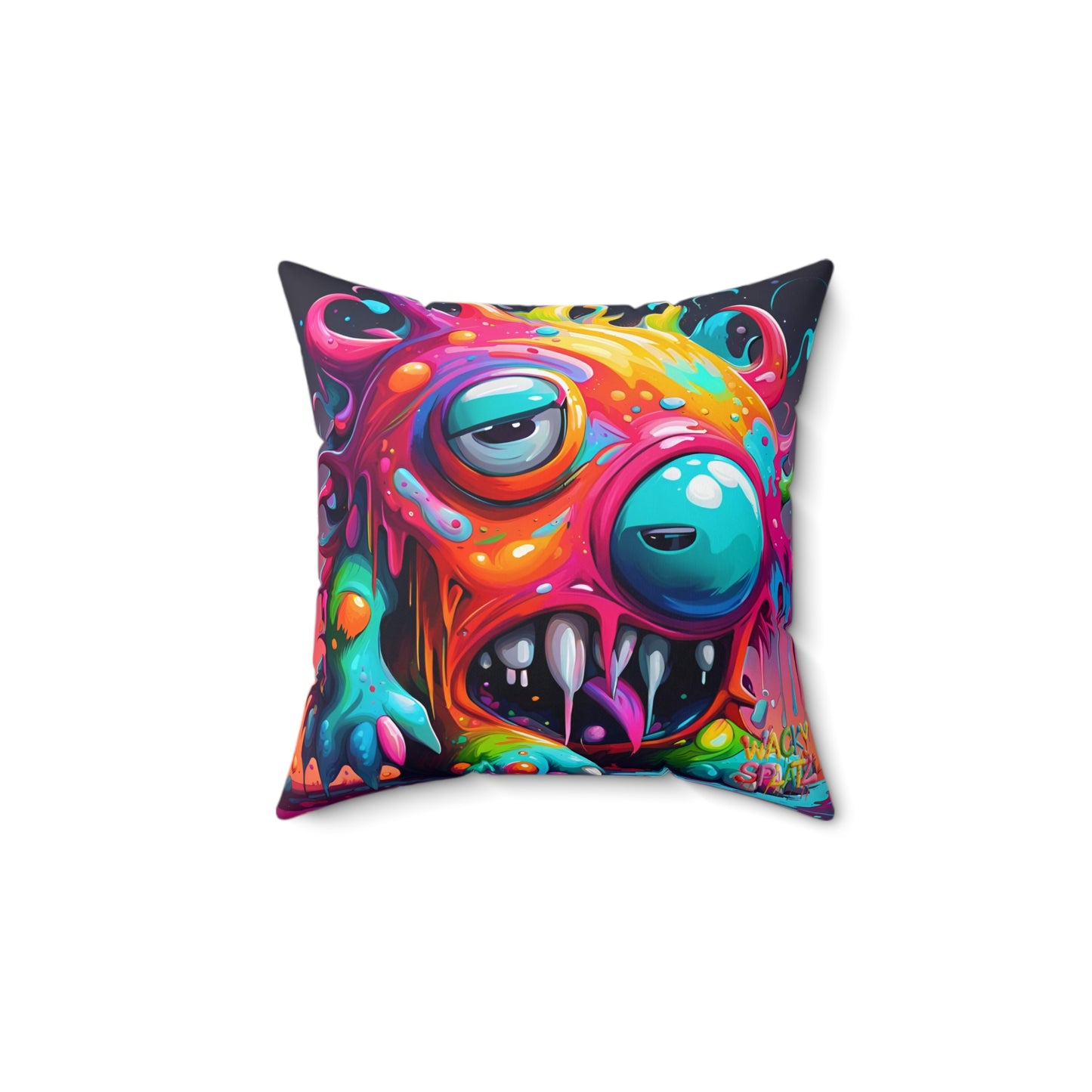 Dual-Wacky Spun Polyester Square Pillow