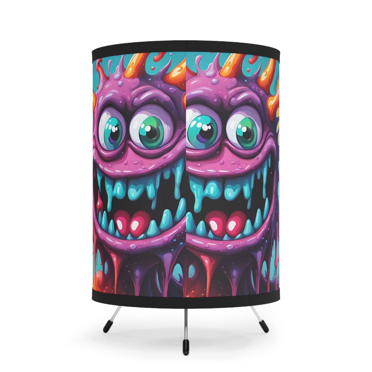 Wacky Splatz Playful Tripod Lamp, Colorful Decor, Funky Lighting, Kids Room Accent, Unique Gift