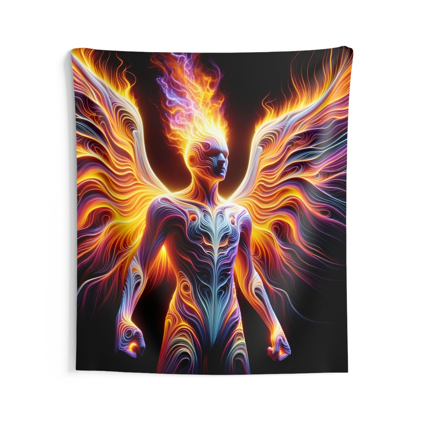 Angelz & Demonz Indoor Wall Tapestry, Boho Wall Art, Wall Hanging Tapestry, Aesthetic Accessories