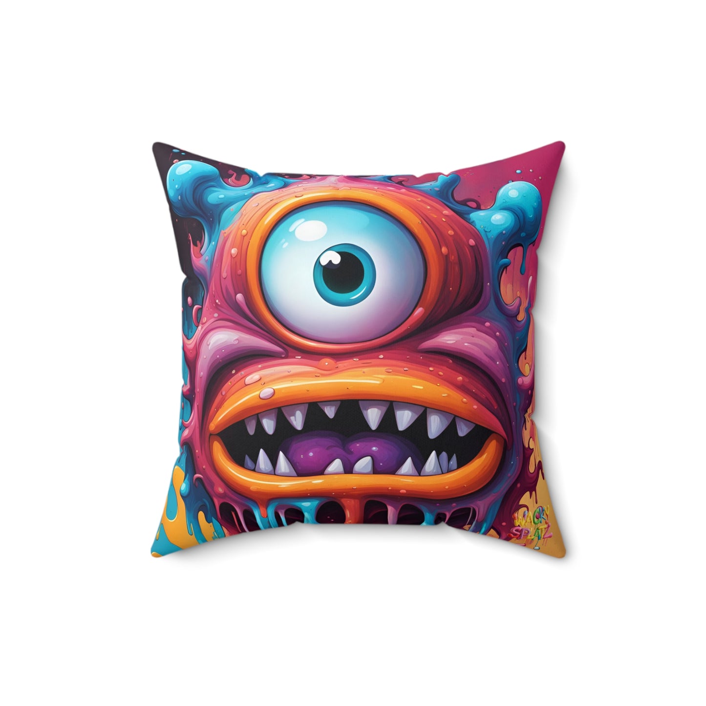 Dual-Wacky Spun Polyester Square Pillow