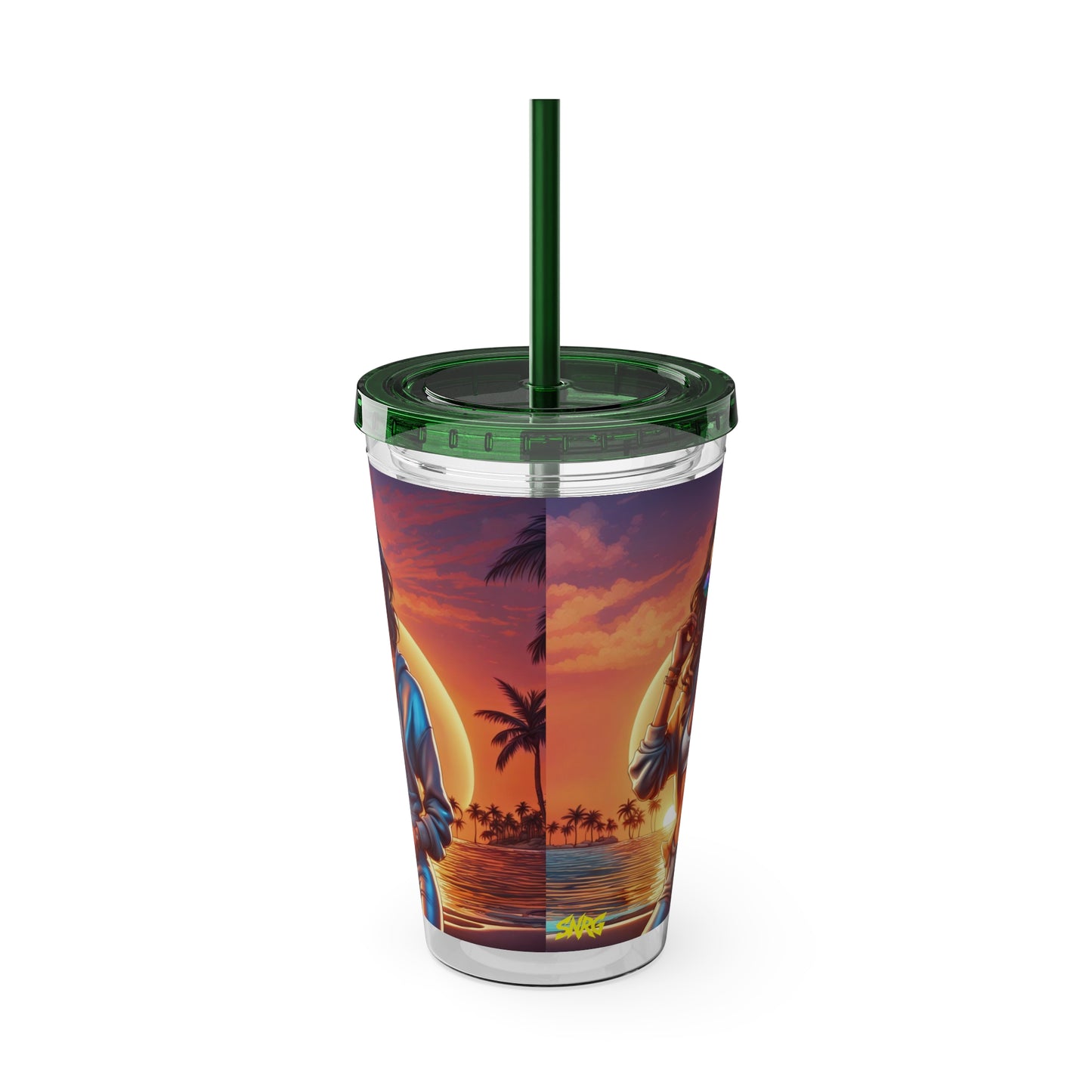 Sunsplash Tumbler with Straw, 16oz