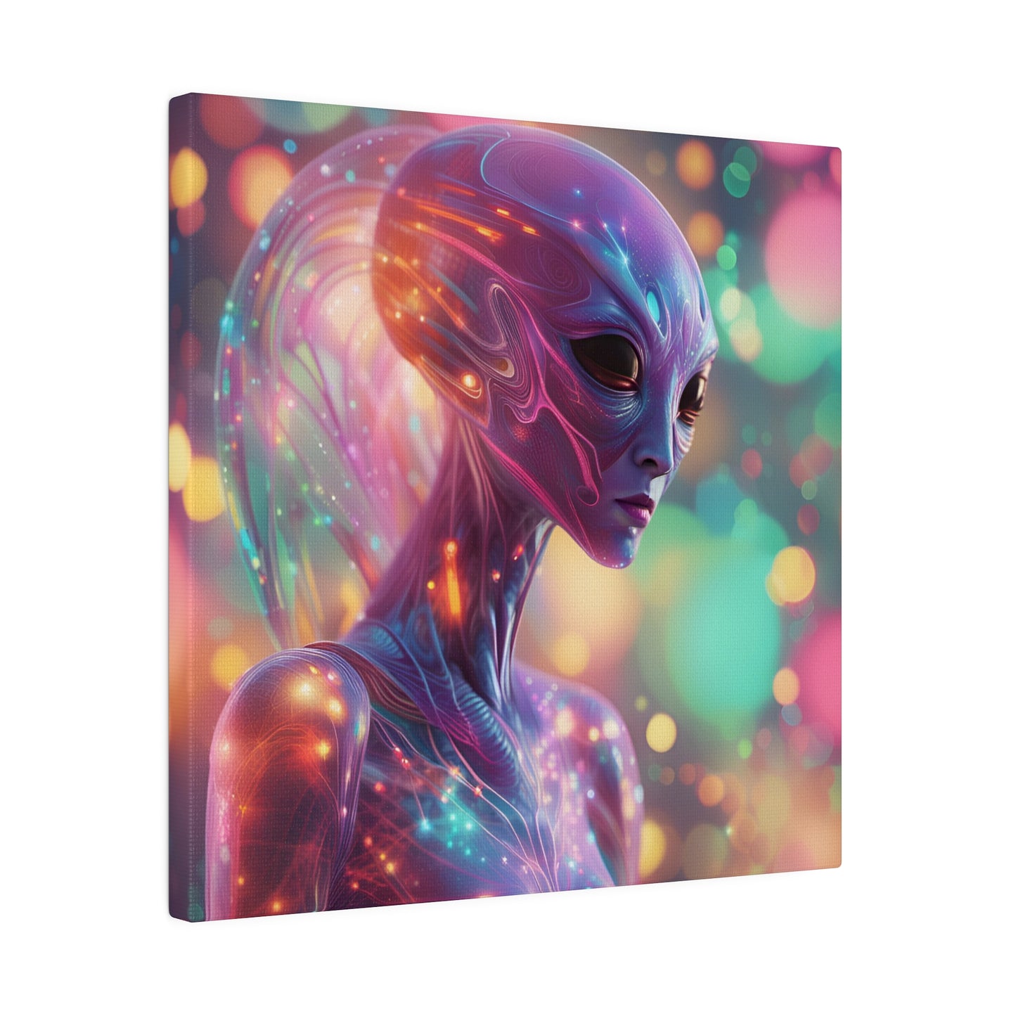 Alien Headz Matte Canvas, Stretched, 0.75"