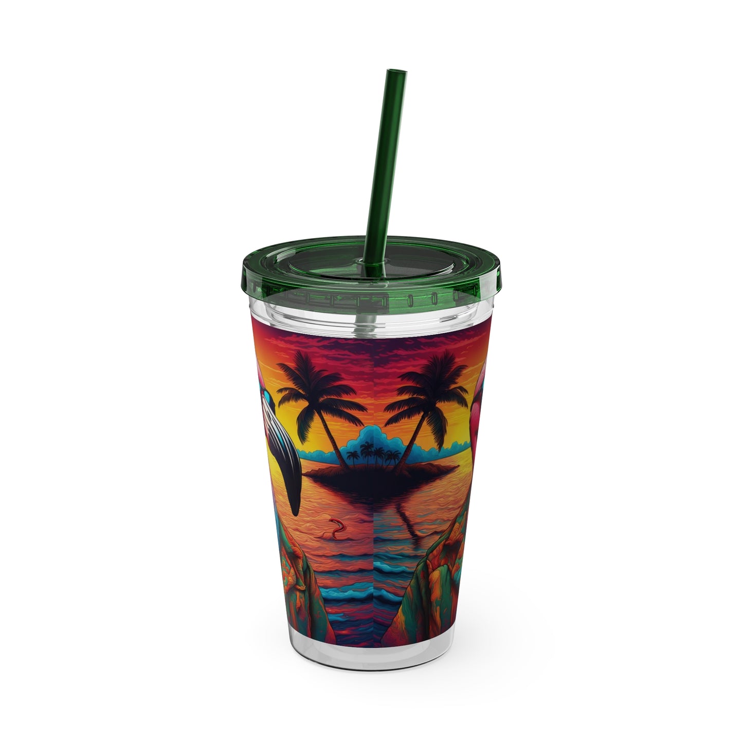 Sunsplash Tumbler with Straw, 16oz