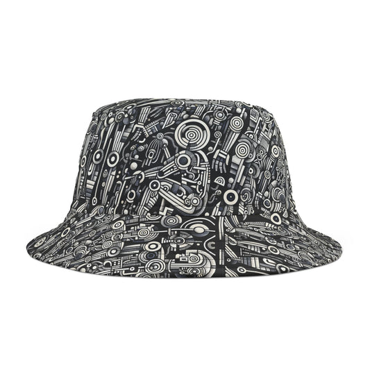 SNRG Robotz Bucket Hat, Unique Streetwear Cap, Hip Hop Headwear,  Fashion Accessory, Trendy Hat