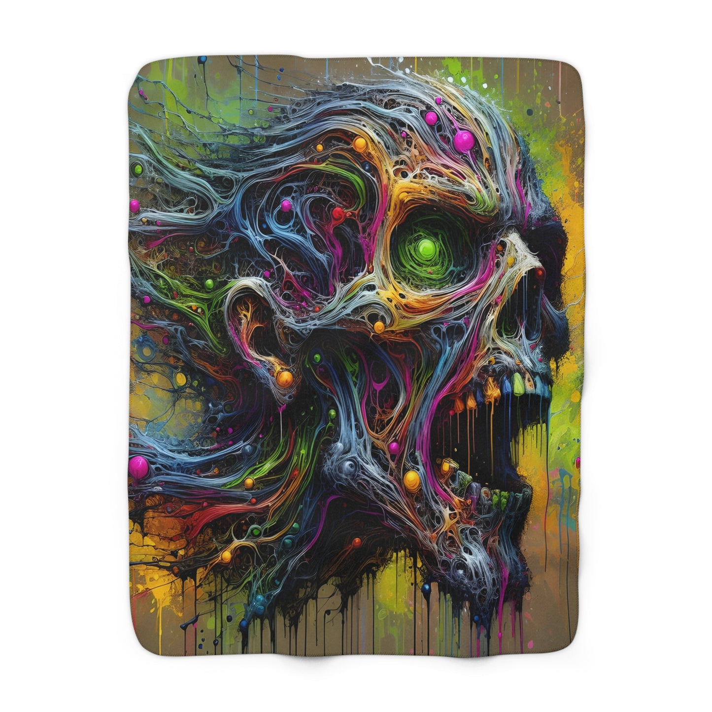 Neural Zombie Sherpa Fleece Blanket