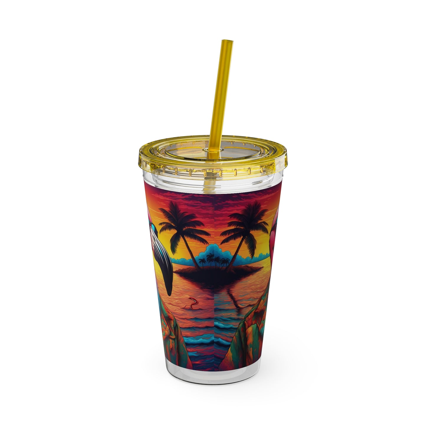 Sunsplash Tumbler with Straw, 16oz