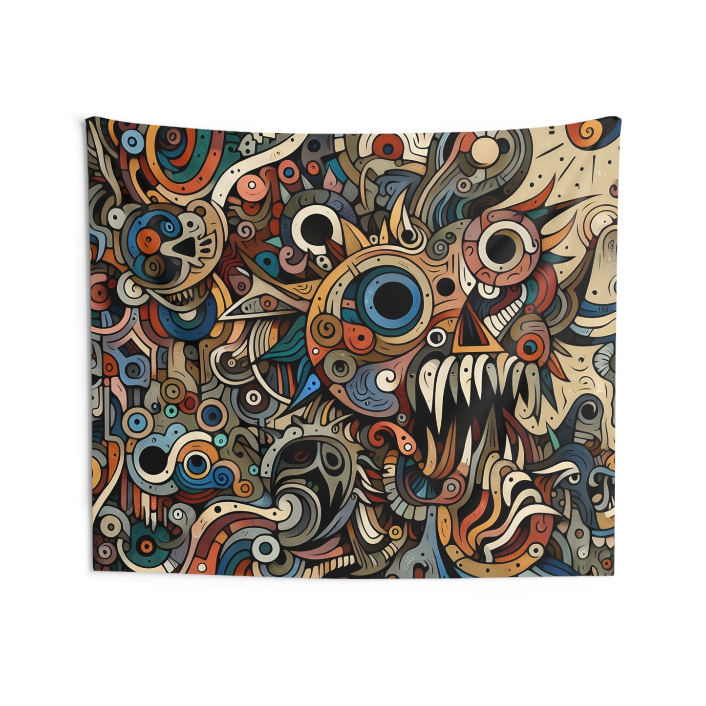 Monsterz Indoor Wall Tapestry, Boho Wall Art, Wall Hanging Tapestry, Aesthetic Accessories