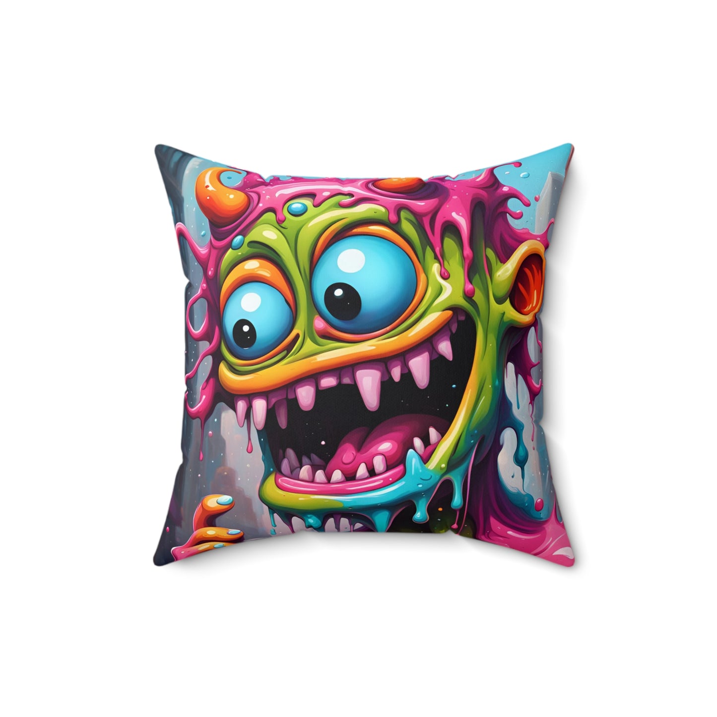 Dual-Wacky Spun Polyester Square Pillow