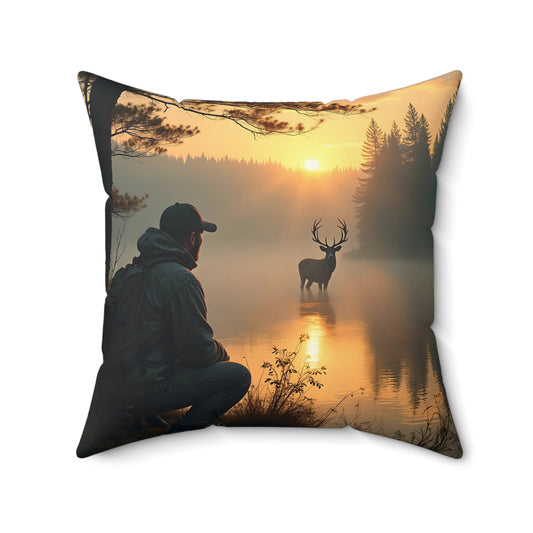 Hunterz Spun Polyester Square Pillow