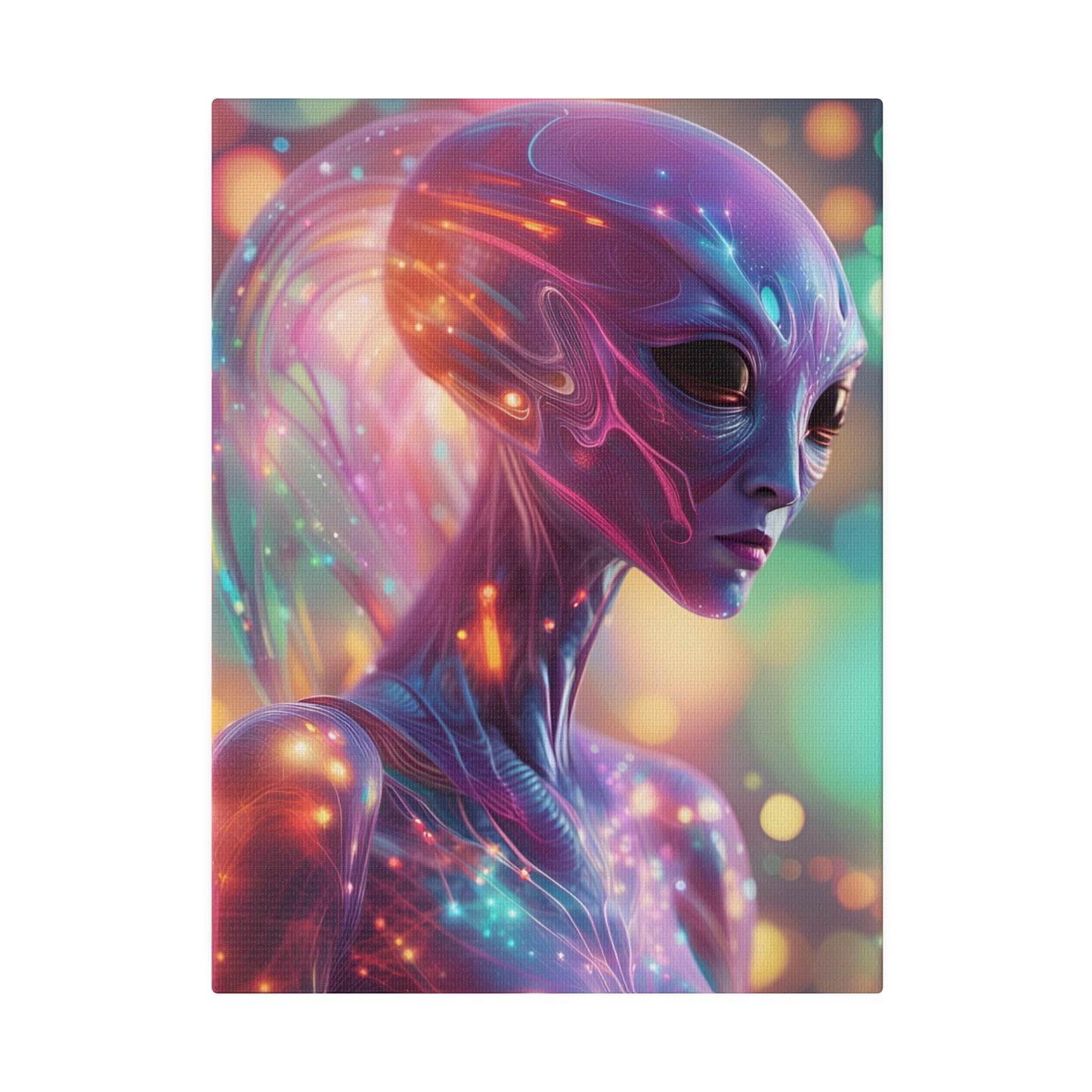 Alien Headz Matte Canvas, Stretched, 0.75"