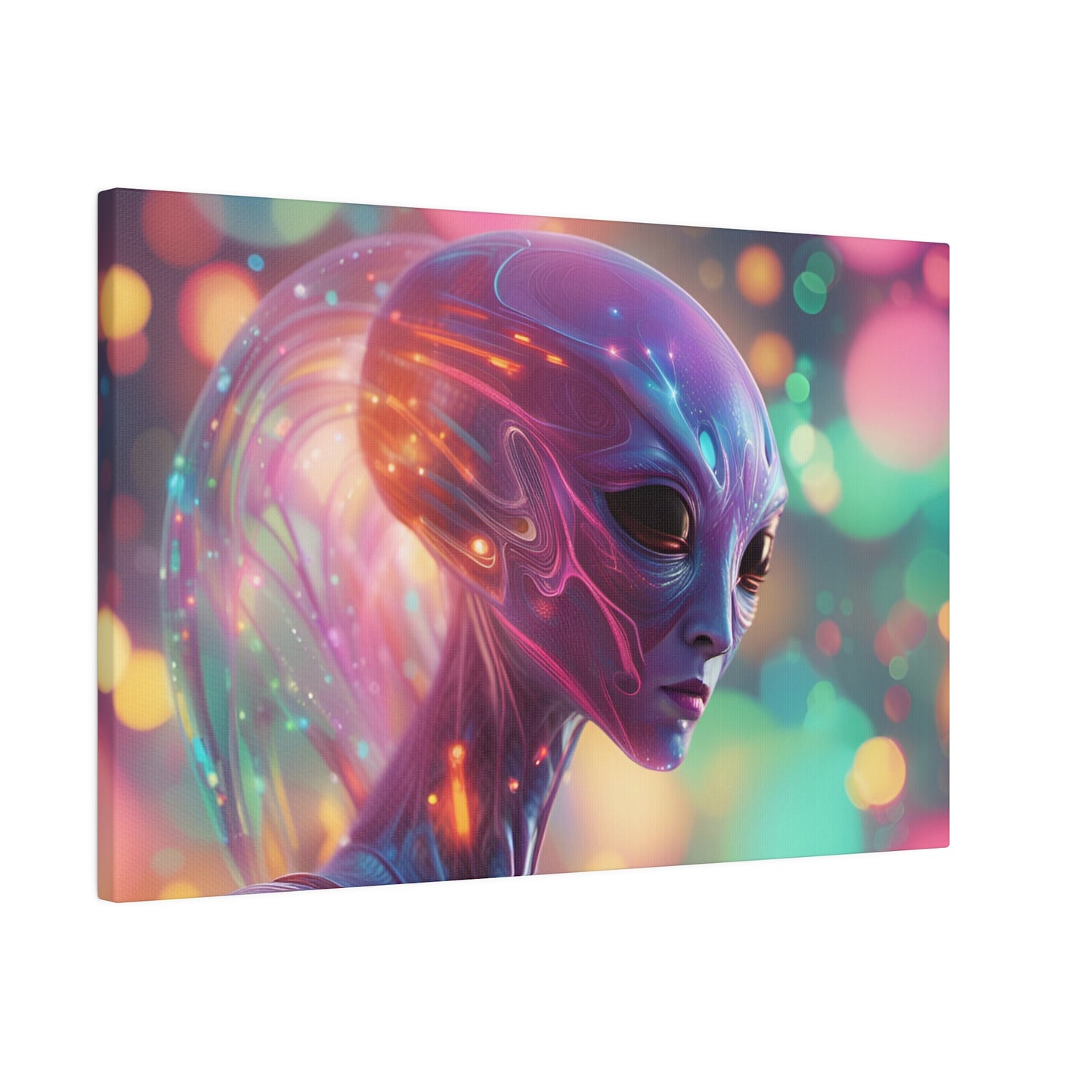 Alien Headz Matte Canvas, Stretched, 0.75"