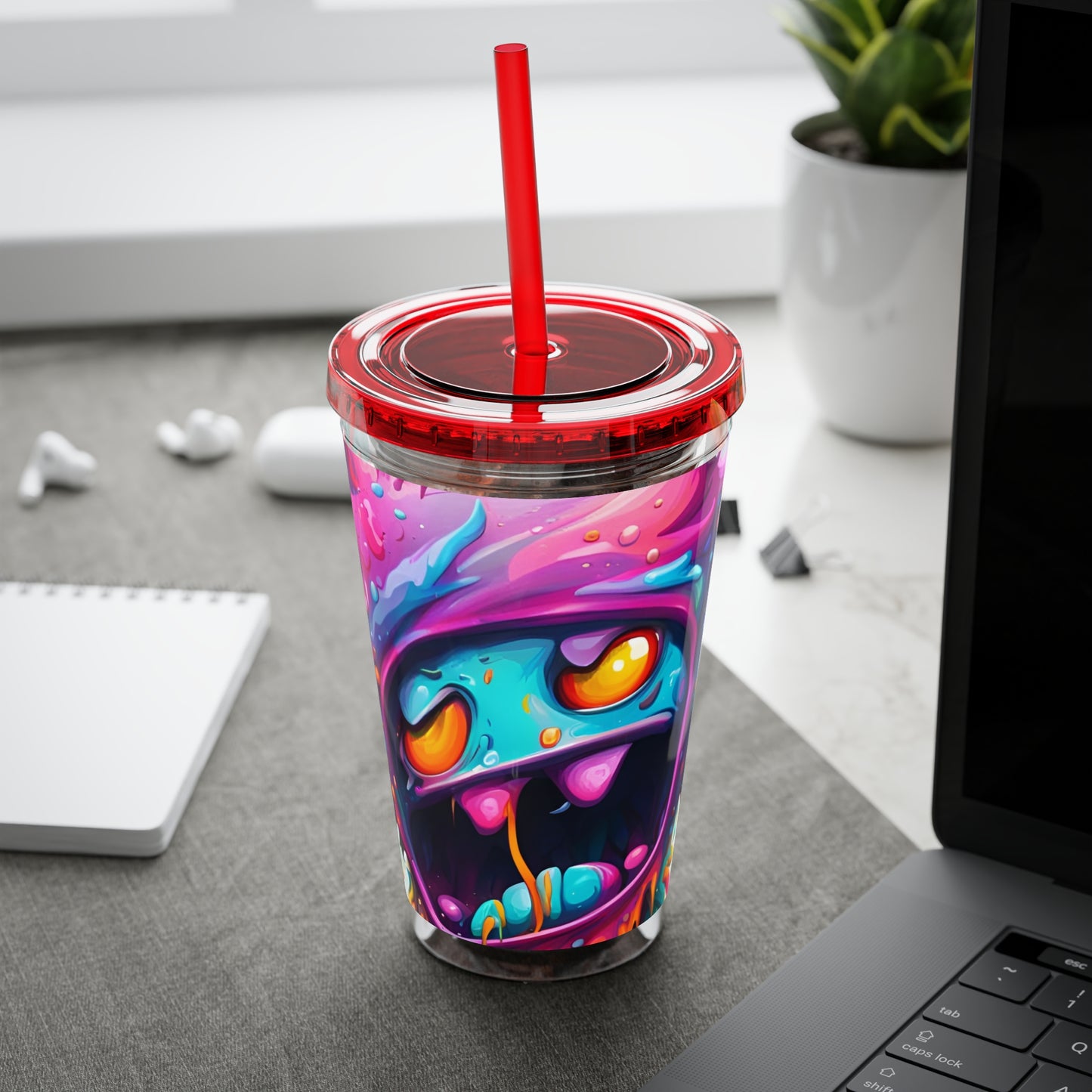 Wacky Tumbler with Straw, 16oz