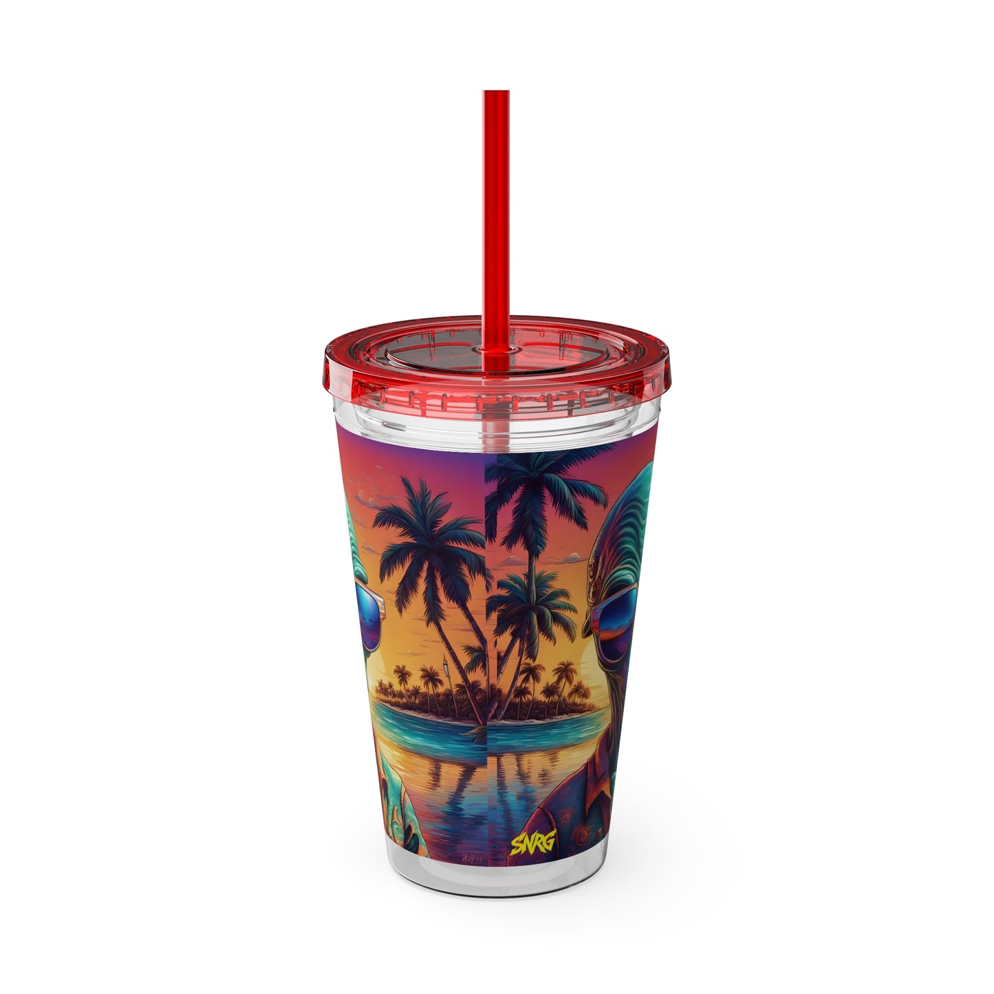 Sunsplash Tumbler with Straw, 16oz