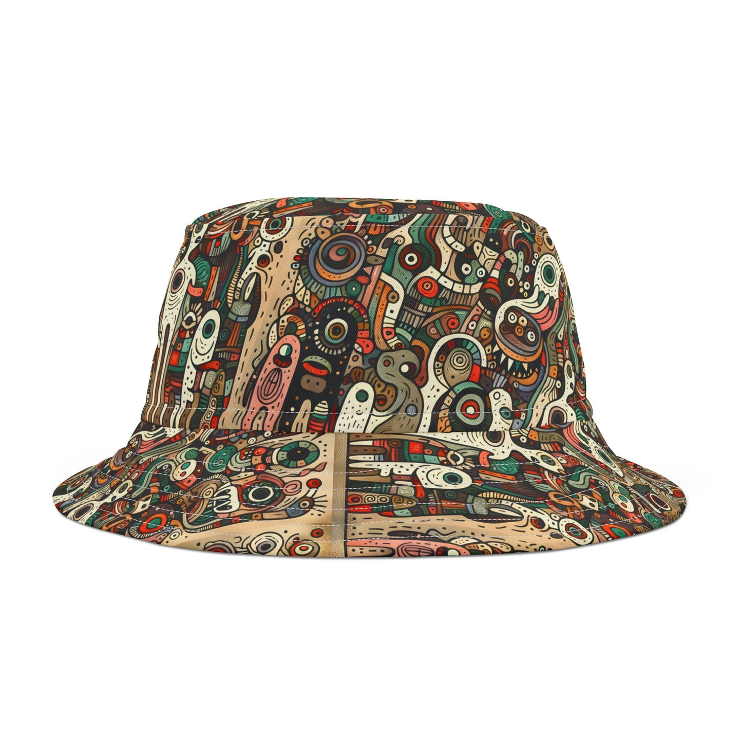 SNRG Monsterz Bucket Hat, Unique Streetwear Cap, Hip Hop Headwear,  Fashion Accessory, Trendy Hat